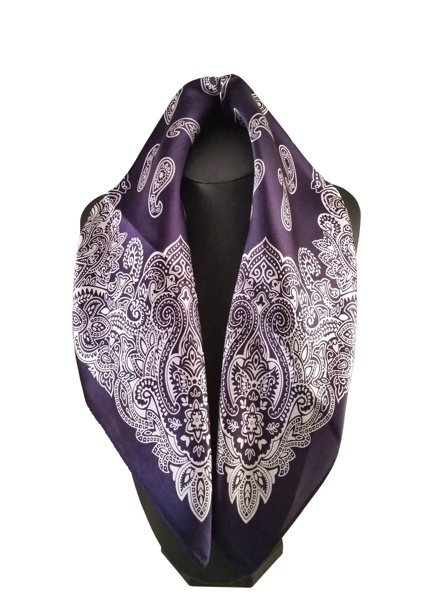 Purple hot sale silk bandana