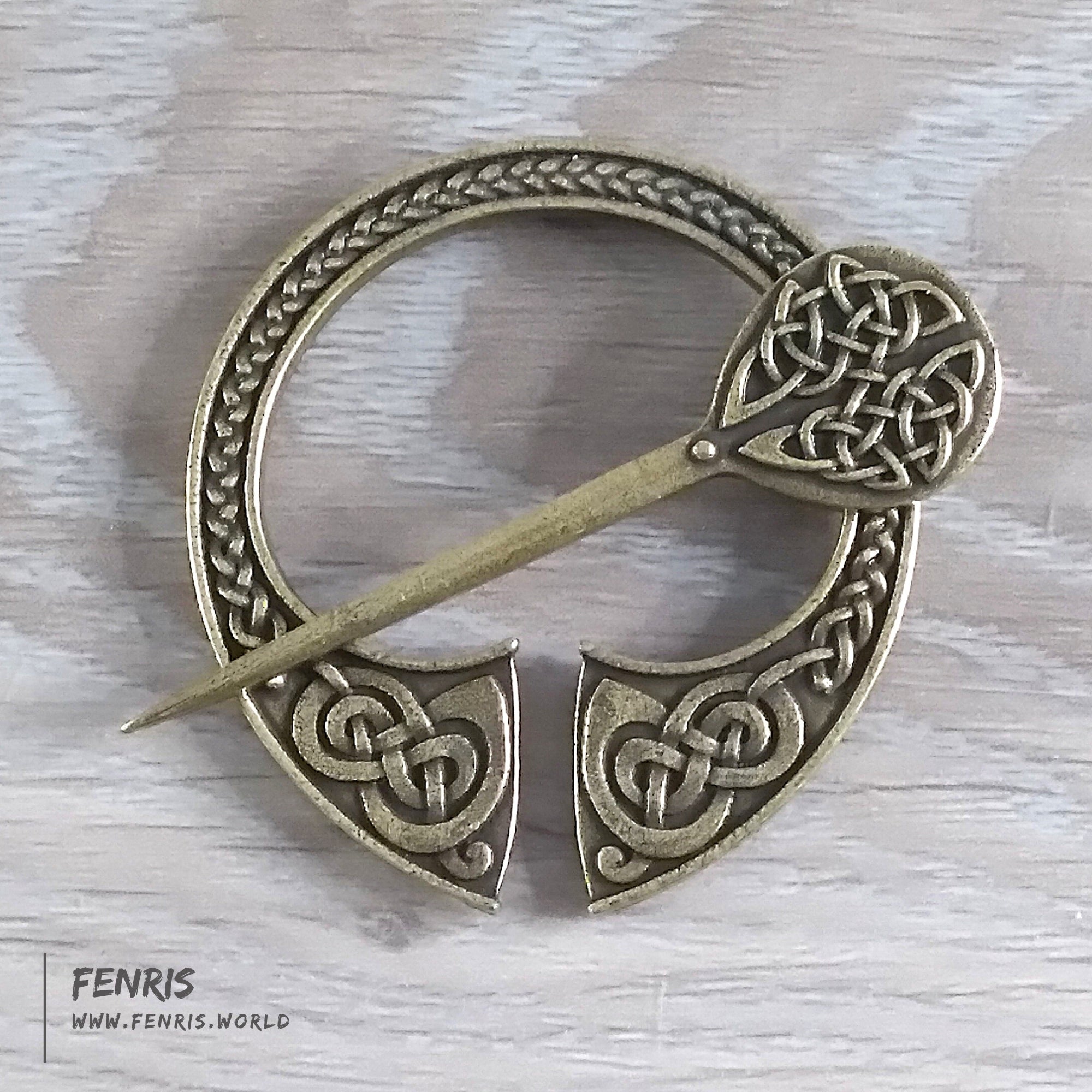 Viking Celtic Brooch Ornate or Celtic Penannular Cloak Pin -  UK