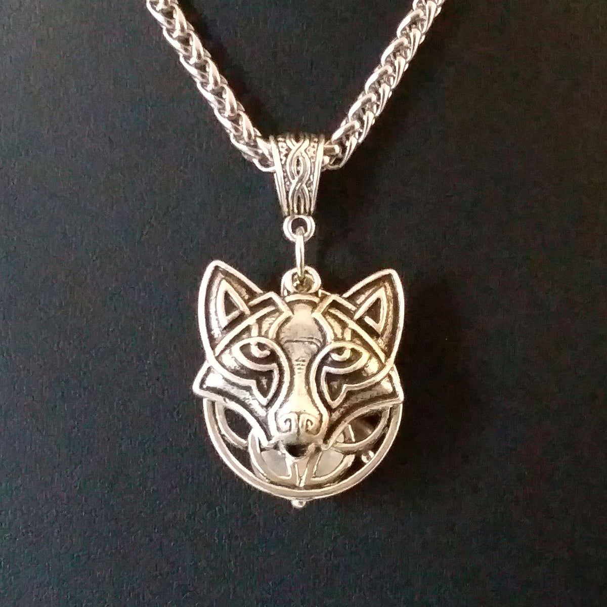 Celtic Fox Necklace Silver Labradorite – Fenris